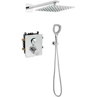 Novaservis Metalia Eco+ - Brausegarnitur 250 ECO+ mit Unterputz Thermostat, Chrom SADAECO52RT