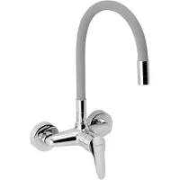 Ferro Novaservis Titania Iris New - Spültischarmatur mit flexiblem Arm, silbergrau/Chrom 94480,0S