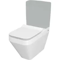 Cersanit Design Stand-WC CREA K114-022 mit Spülkasten CREA K673-004 und WC Sitz aus Duroplast , SLIM , Absenkautomatik , Schnellverschluss WC Sitz