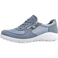 Waldlaufer Havy Damenschuhe sportlicher Schnürer Blau Freizeit