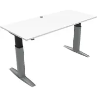 Stier Elektrisch höhenverstellbarer Schreibtisch 501-23, 180x80cm, Weiß, 68-120cm 175kg Nutzlast, hochwertig