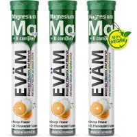 EVÄM Magnesium + B-Komplex Brausetabletten - 3er Pack 60 St
