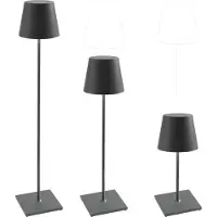 Zafferano Poldina XXL Strostlampe - Aufladbar + Einstellbar - Anthrazit