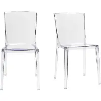 Miliboo - Design-Stühle Transparent 2er-Set ISLAND