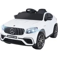 Actionbikes Motors Mercedes Benz AMG GLC 63S | Kinder Elektro Auto - Coupé - Fernbedienung - 4x4 Allrad - Sound - 140 Watt - ab 3 Jahren (Weiß)