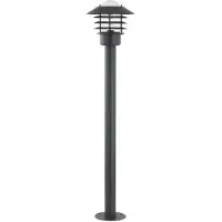 LINDBY Wegeleuchte Belmiro, Eisen, 100 cm hoch, E27, schwarz Belmiro , dimmbar, schwarz, Metall, Modern