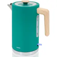 Briebe KT1165GRE, 1,7 l, 2200 W, Grün, Edelstahl, Wasserstandsanzeige, Überhitzungsschutz