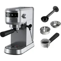 Electrolux 910 003 708 E6EC1-6ST, Espressomaschine, 1 l, Gemahlener Kaffee, 1450 W, Edelstahl