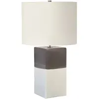 Elstead Lighting Elstead Alba Tischleuchte E27 Creme Hellgrau, UK