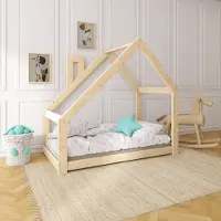 Need Sleep NeeSleep Hausbett 80x160 cm ohne Rausfallschutz mit Schornstein Asymmetrisch