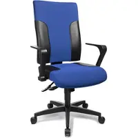 Topstar Bürodrehstuhl mit Synchrontechnik blau/schwarz 420-540 mm ohne Armlehnen Tragfähigkeit 110 kg
