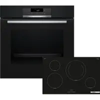 Bosch HBD274FB86 (HBA171BB3+PIE811BB5E), Zonen-Induktionskochfeld, 4 Zone(n), Glaskeramik, Schwarz, Berührung, 80,2 cm