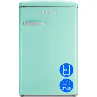 Medion Retro Kühl-Gefrierkombination (95L Kühlschrank, 13L 4 Sterne Gefrierfach, 108 Liter Nutzinhalt, LED Innenbeleuchtung, Stufenlose Temperaturregelung, MD 37790)
