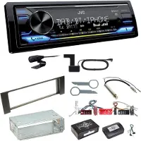 JVC KD-X472DBT Digitalradio Bluetooth USB MP3 FLAC Einbauset für Audi A4 B6 B7