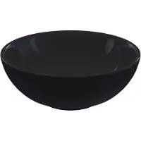 vidaXL Waschbecken Schwarz Glänzend Ø28x10 cm Keramik