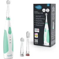 Nuvita 1151B | Elektrische Kinderzahnbürste Sonic Clean & Care | Elektrische Zahnbürste für Kinder von 3 Monaten bis 5 Jahren | Helle Zahnbürste für Kinder | AIO zugelassen | 2023