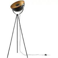 LINDBY Stehlampe Meline , schwarz, für Wohn- / Esszimmer, Metall, Modern, Stehlampe