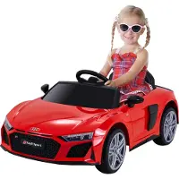 Actionbikes Motors Audi R8 4S Spyder | Kinder Elektro Auto mit Fernbedienung - LED - USB - MP3 - Hupe - 2 x 12 V 30 Watt Motor - ab 3 Jahre (Rot)