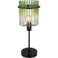 Globo Lighting LED Tischleuchte, Metall, Glas Grün, H 37,5 cm