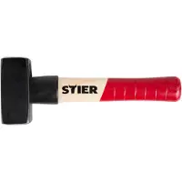 Stier Fäustel Robust+, 1500 g, mit Stiel-Schutzhülse, Spezialstahl, hohe Qualität, Langlebiger, geschmiedeter Fäustelkopf, hohe Qualität nach DIN 6475