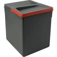 Emuca RecyclingRecyclingbehälterRecycle für Küchenschublade, Höhe 266mm, 1x15Liter, Kunststoff anthrazitgrau