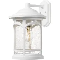 QUOIZEL Elstead Marblehead Außen-Wandleuchte E27 34cm Weiß IP44 Anti-Meerwasser
