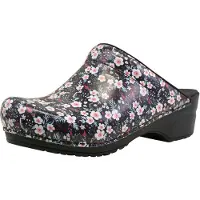 Sanita Clog Original Isalena Open Black/White Damen-Schuhgröße 37