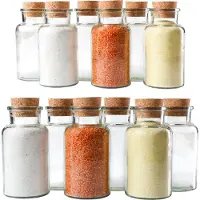 MamboCat 12er Set Gewürzgläser 300ml + Korken, Aufbewahrung von Tee, Kräutern & Gewürzen