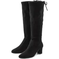 LASCANA Schlupfstiefel Schlupfboots, Slouchy Boots, Slip-On, schwarz Größe 42