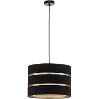 LINDBY Hängelampe , dimmbar, schwarz, für Wohn- / Esszimmer, Textil / Stoff / Seide, Skandinavisch, Pendelleuchte