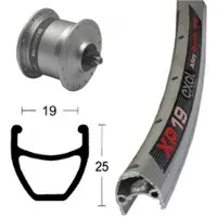 BikeParts Bike-Parts Laufrad Vorderrad 28x1.75 Zoll Nabendynamo DH-C3003 silber Schnell....