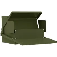vidaXL Hühnertretfeeder Olive Grün 50 x 40 x 29 cm Kaltgewalzter Stahl