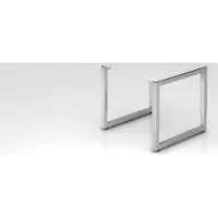 Proregal - Büromöbel mit top Leistungsdaten Schreibtisch Pavo | Weiß | Silber Gestell | BxT 80x80cm | Arbeitshöhe 65-85cm | höhenjustierbar, 1cm Raster | O-Fuß-Gestell eckig | Rechteckform mit schwebender Tischplatte