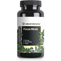 Natural Elements Focus Mode – Konzentration in Kapselform koffeinfrei, Brahmi Ginseng & Gingko 49 g Kapseln