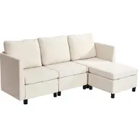 Vevor Ecksofa Eckcouch Schlafsofa mit verstecktem Stauraum