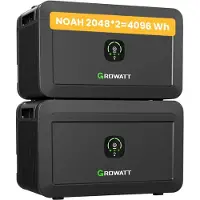 Growatt Powerness Balkonkraftwerk Speicher, 4096Wh NOAH 2000 x2 mit 1800W PV-Eingangsleistung IP66 für Balkonkraftwerk (0% MwSt)