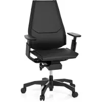 Hjh OFFICE GENIDIA BLACK Leder - High End Bürostuhl Schwarz