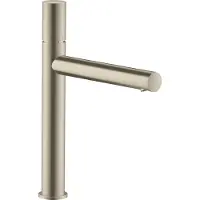 Axor hansgrohe Uno Einhebel-Waschtischmischer 200, Zerogriff, ohne Ablaufgarnitur, Ausladung 198mm, 45003820, Farbe: Brushed Nickel