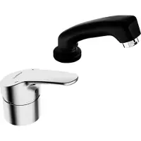 Hansa Einhand-Einlochbatterie für Friseur-WT HANSAMIX 0126 Rosette rund DN15 Chrom