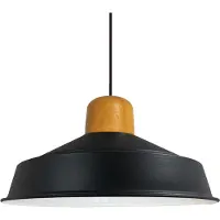 Bamyum Pendelleuchte Hängelampe Industrial Schwarz Metall, Ø40cm, E27, Vintage Lampe
