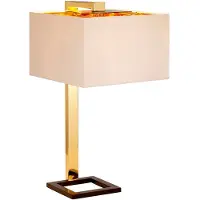Elstead Lighting Elstead Plein Tischleuchte E27 Dunkelbraun Poliertes Gold Beige