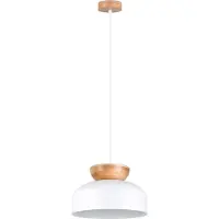 Sollux Pendelleuchte MARION Schwarz 1xE27 15W Holz/Stahl 130x29.5x29.5cm