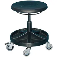 Lotz Drehhocker m.Rl.PU-Schaum schwarz Sitz-H.400-530mm - 3528.11-Ring-FS2