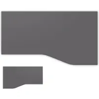 Bümö DIY Schreibtischplatte - Nachbildung: Graphit, Größe: 180 x 100 cm