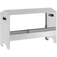vidaXL Hühnerfütterungsrinne Silber 81 x 32 x 53,5 cm Verzinkter Stahl