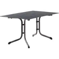 Sieger Klapptisch 120 x 80 x 73 cm Metall rechteckig grau eisengrau