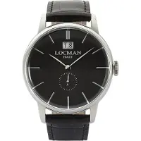 Locman 0252V01-00BKNKPK Italy Herrenuhr 1960 Big Date schwarz Ref. 0252