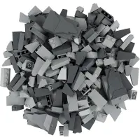 LEGO MOC Dachsteine Hellgrau Dunkelgrau Gemischt Berg und Felsen bauen! Teile 50x