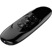 Xoro AMW 100 2.4 GHz Kabellose Air Mouse mit Gyroskop Sensor, integriertem Mikrofon, Akku und QWERTZ Tastatur in Schwarz