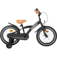 AMIGO Spiel + Freizeit GmbH AMIGO Kinderfahrräder Jungen Thunder 16 Zoll 23,5 cm Jungen Rücktrittbremse Schwarz/Weiß
